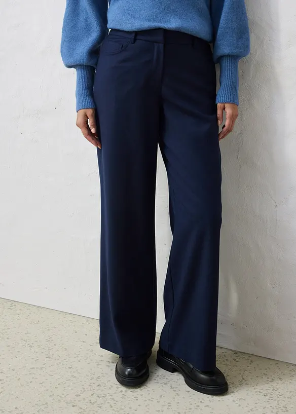 Byxa av ylleblandning i femficksmodell, bonprix