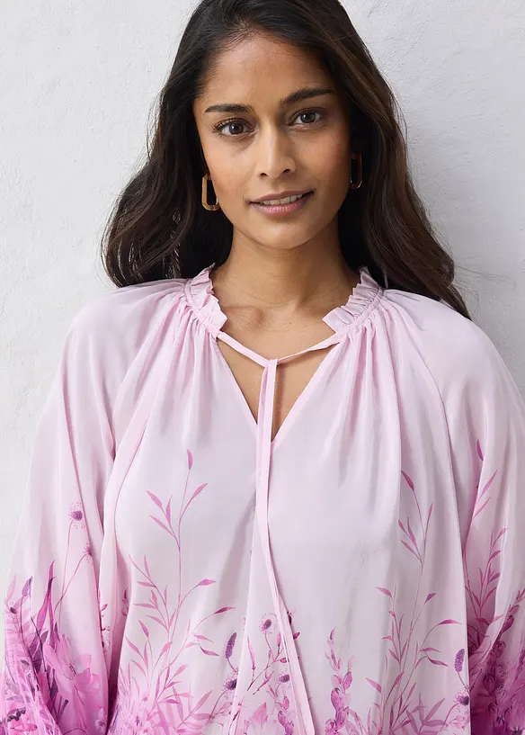 Blus med sidenandel, bonprix