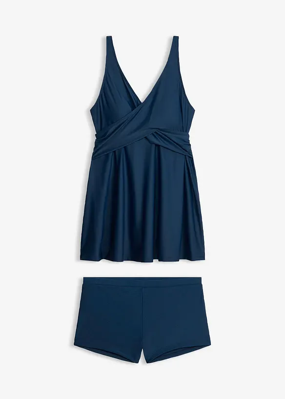 L&aring;ng tankini (2 delar) med V-ringning, bonprix