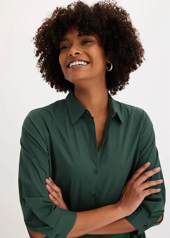 Skjortkl&auml;nning i poplin, bonprix