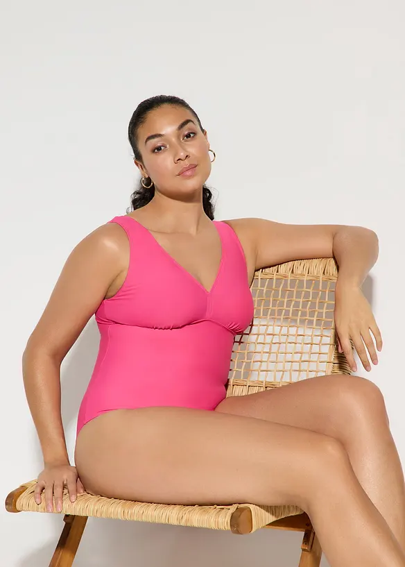 Baddr&auml;kt med medelh&ouml;g formande effekt och V-ringning, bonprix