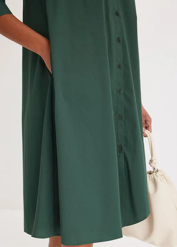 Skjortkl&auml;nning i poplin, bonprix