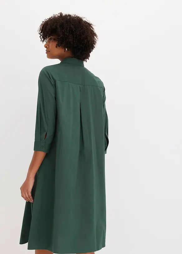 Skjortkl&auml;nning i poplin, bonprix