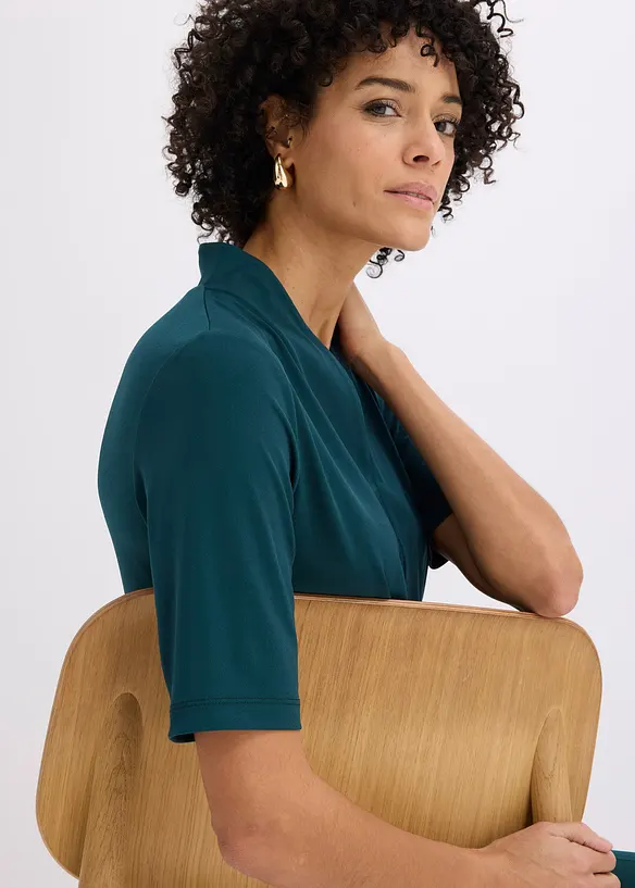 Topp med uppst&aring;ende krage, bonprix