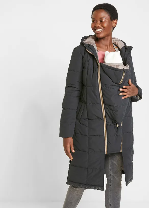 Mammat&auml;ckkappa med &aring;tervunnen polyester och babyficka, bonprix