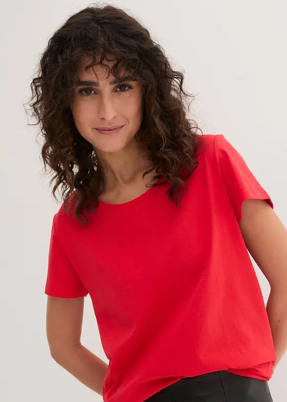 T-shirt med rund halsringning (5-pack), bonprix