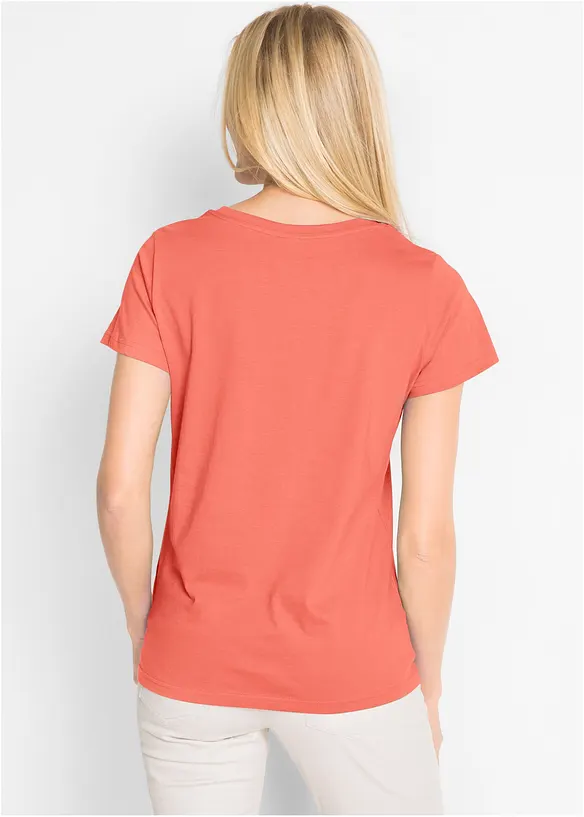 T-shirt med rund halsringning (5-pack), bonprix