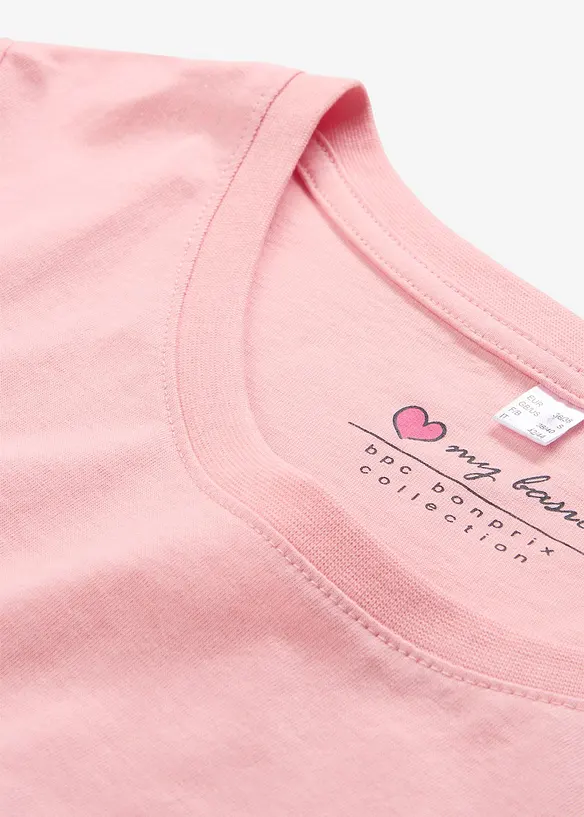 T-shirt med rund halsringning (5-pack), bonprix