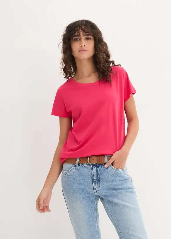 T-shirt med rund halsringning (5-pack), bonprix