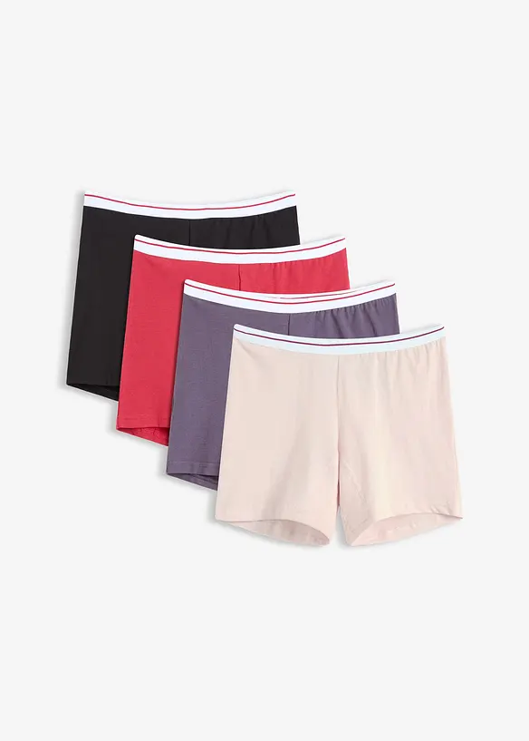 Mellanl&aring;ng boxertrosa med bomull (4-pack), bonprix