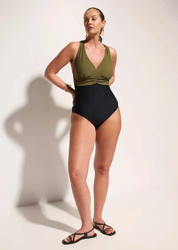 Baddr&auml;kt med V-ringning och l&auml;tt formande effekt, bonprix