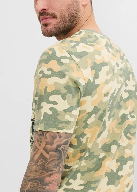 T-shirt i ekologisk bomull, smal passform, bonprix