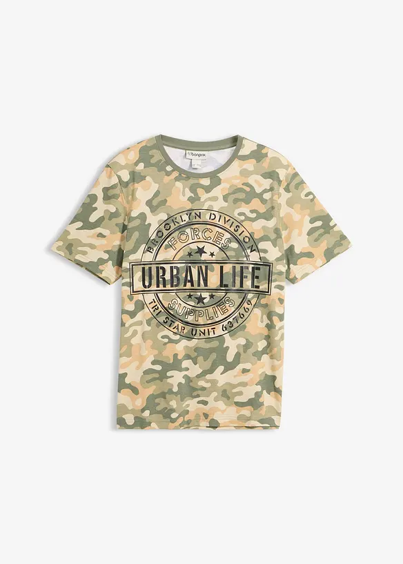 T-shirt i ekologisk bomull, smal passform, bonprix