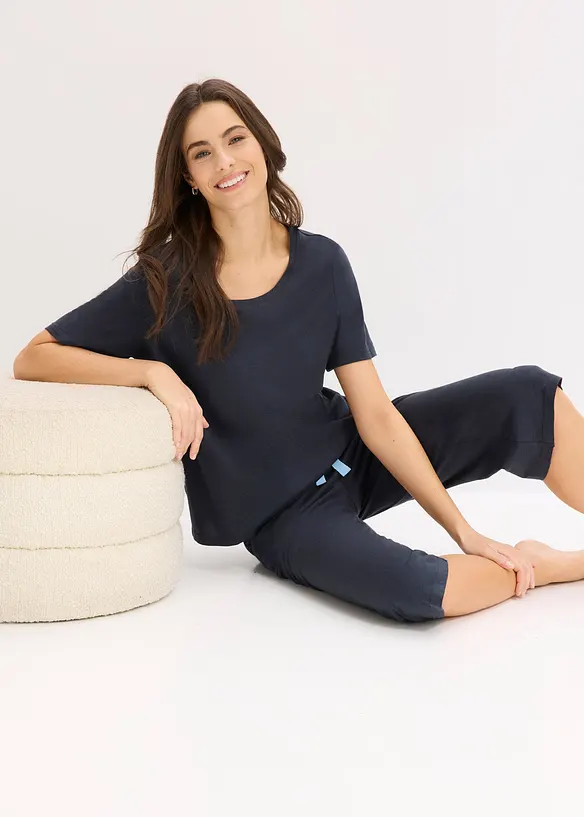 Capripyjamas i mjuk viskosmix, bonprix