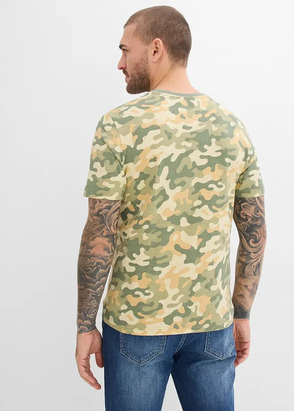 T-shirt i ekologisk bomull, smal passform, bonprix