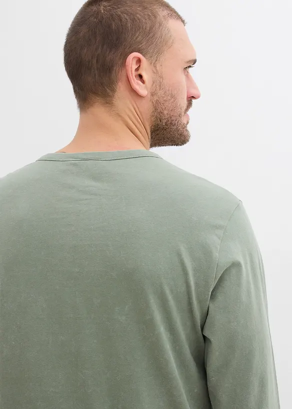 L&aring;ng&auml;rmad tr&ouml;ja med tv&auml;ttade effekter, av ren bomull, bonprix