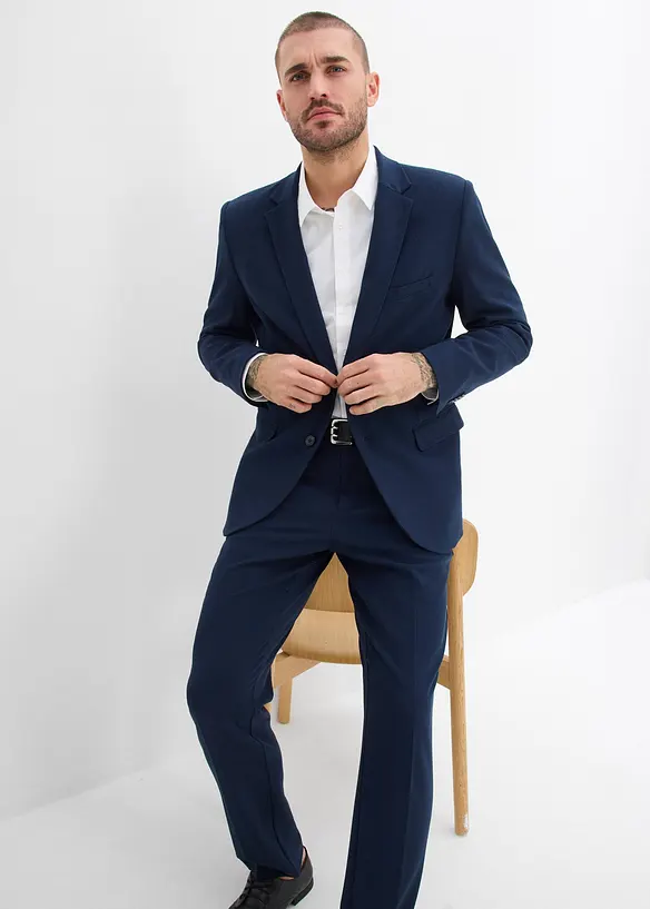 Stretchig kostymbyxa, modern passform, bonprix