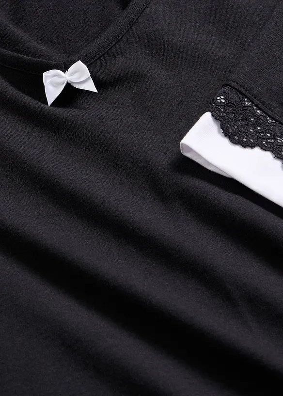 Pyjamas med shorts, i mjuk bomull och viskos, bonprix