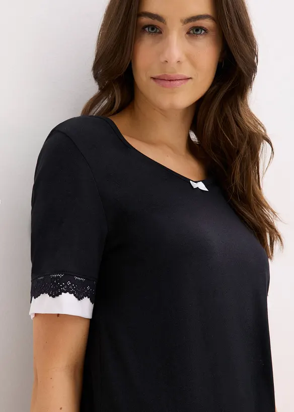 Nattlinne i mjuk viskosmix, bonprix