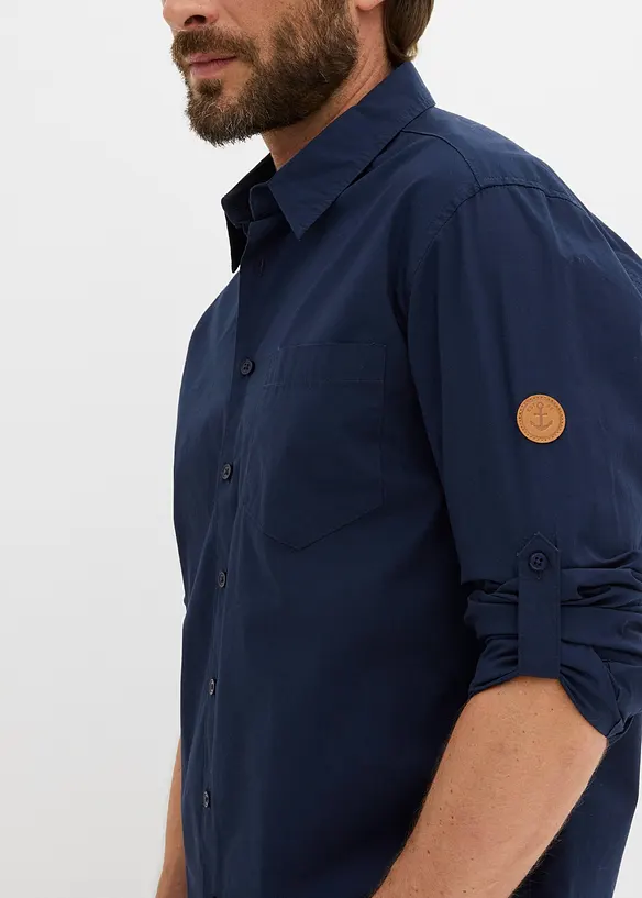 L&aring;ng&auml;rmad skjorta av ekologisk bomull, bonprix