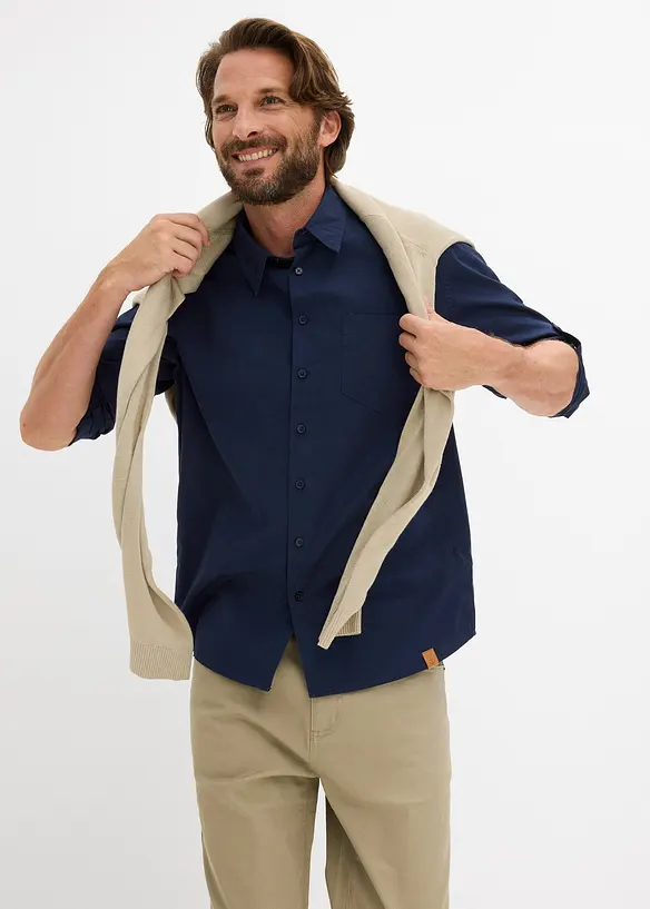 L&aring;ng&auml;rmad skjorta av ekologisk bomull, bonprix