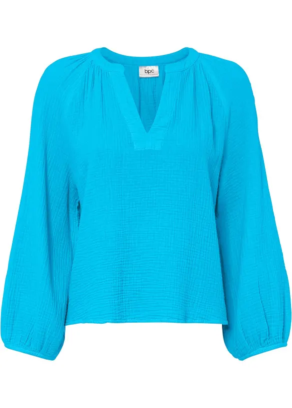Muslinblus i oversizemodell av bomull, bonprix