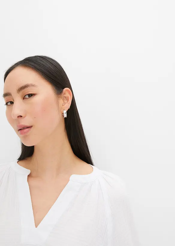 Muslinblus i oversizemodell av bomull, bonprix