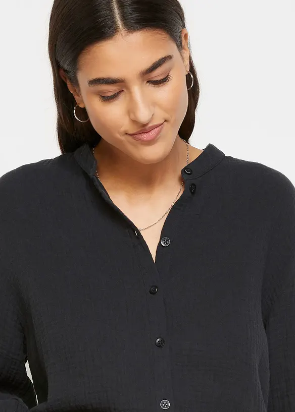 L&aring;ng blus i luftig muslin, bonprix