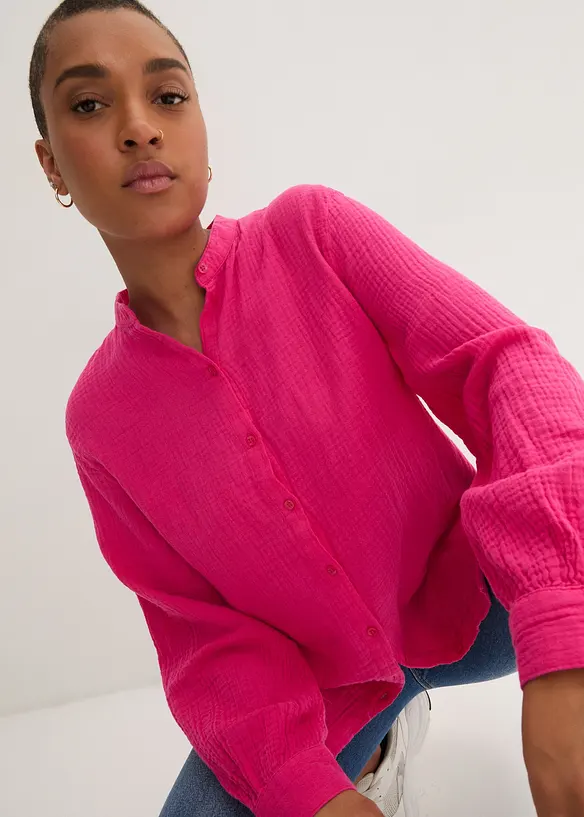 L&aring;ng blus i luftig muslin, bonprix