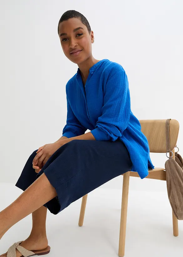 L&aring;ng blus i luftig muslin, bonprix