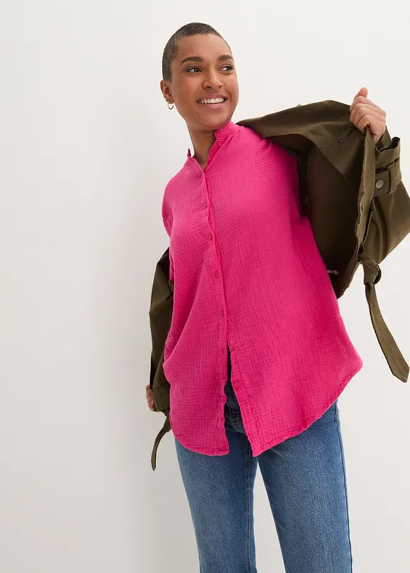 L&aring;ng blus i luftig muslin, bonprix