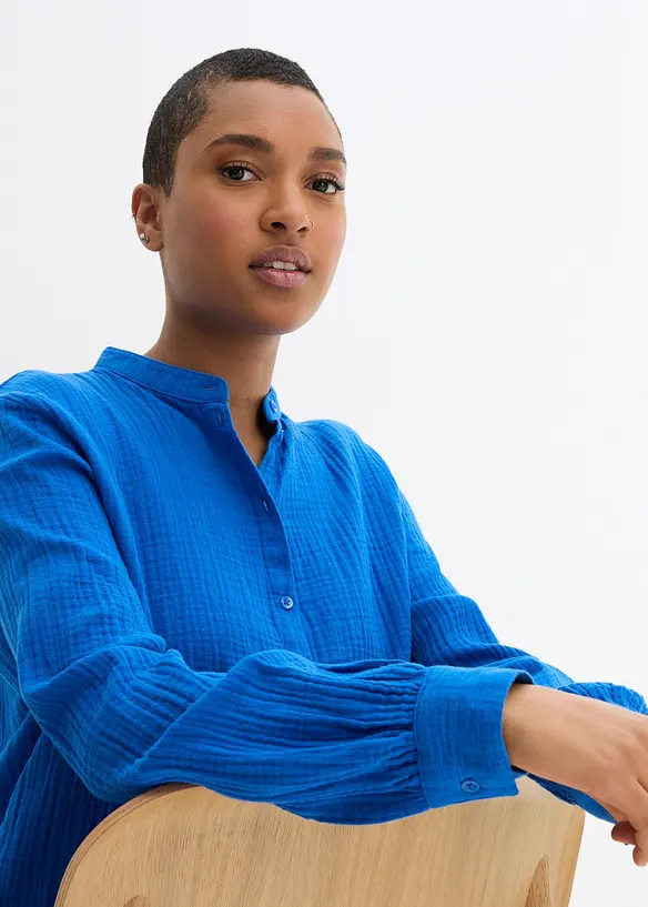 L&aring;ng blus i luftig muslin, bonprix