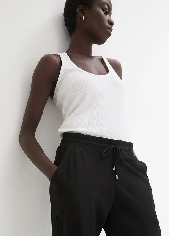 Dra p&aring;-byxa av viskosmix, bonprix