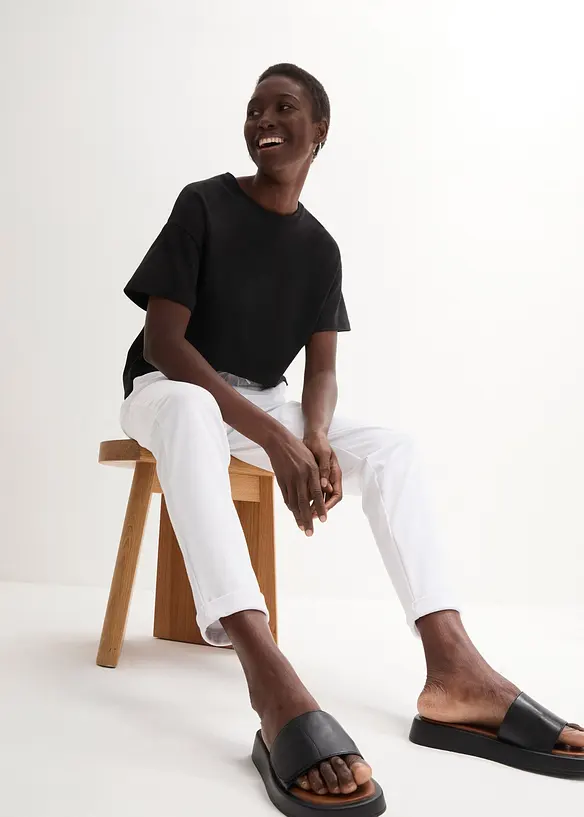 Dra p&aring;-byxa av viskosmix, bonprix