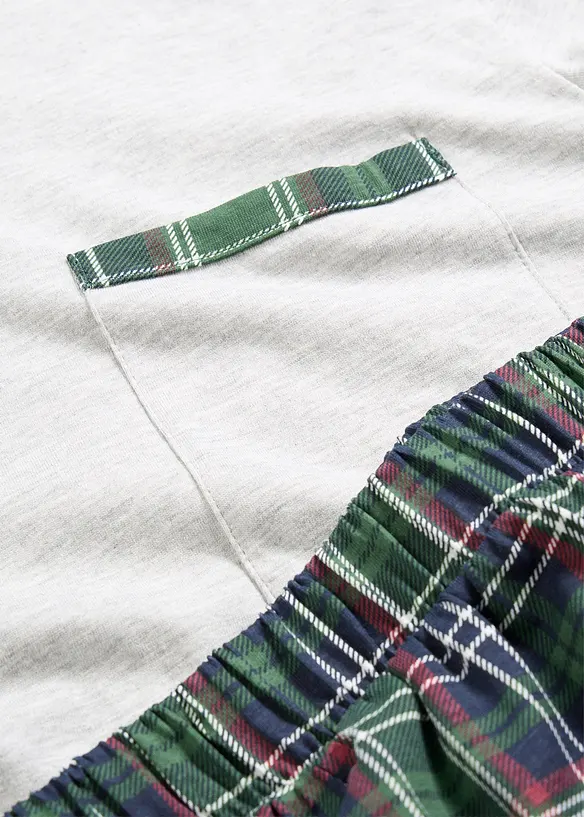 Kort pyjamas med korta &auml;rmar och ficka, bonprix