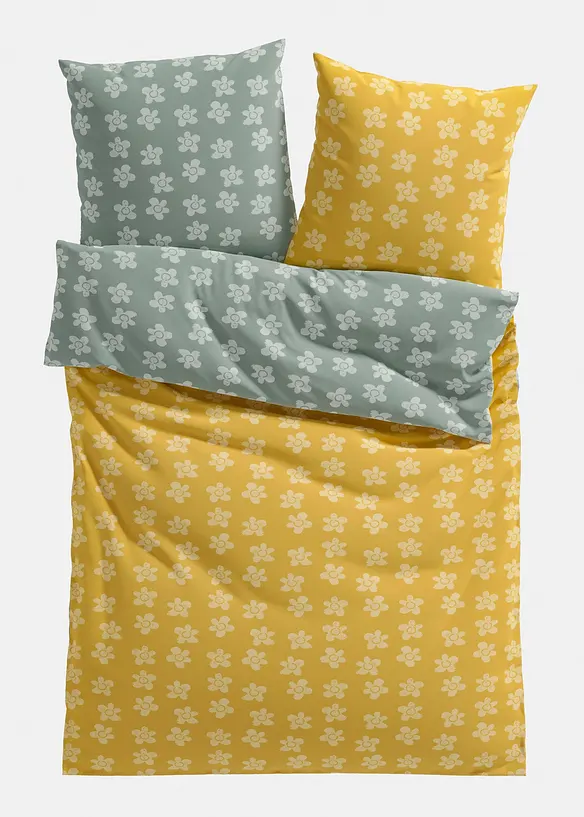 V&auml;ndbart p&aring;slakanset med blomm&ouml;nster, bonprix