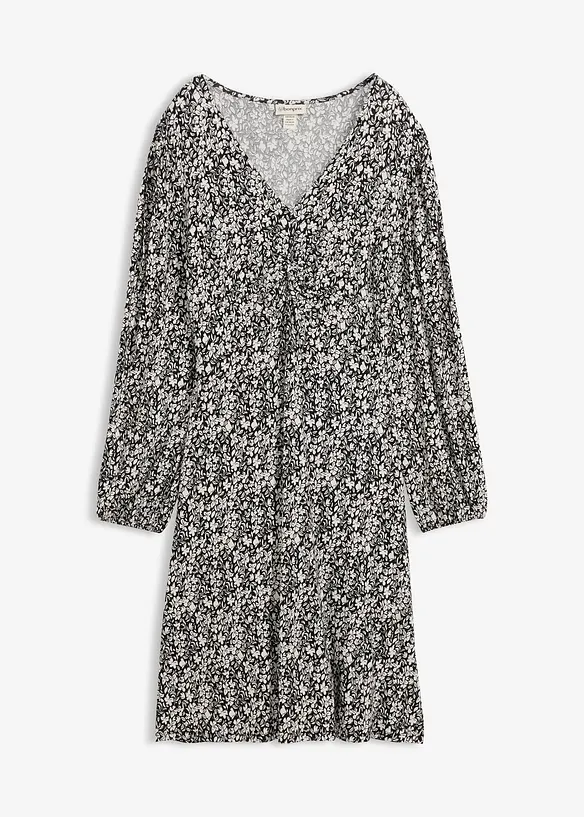 Jerseykl&auml;nning i viskosmix, bonprix