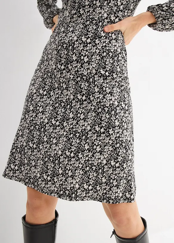 Jerseykl&auml;nning i viskosmix, bonprix