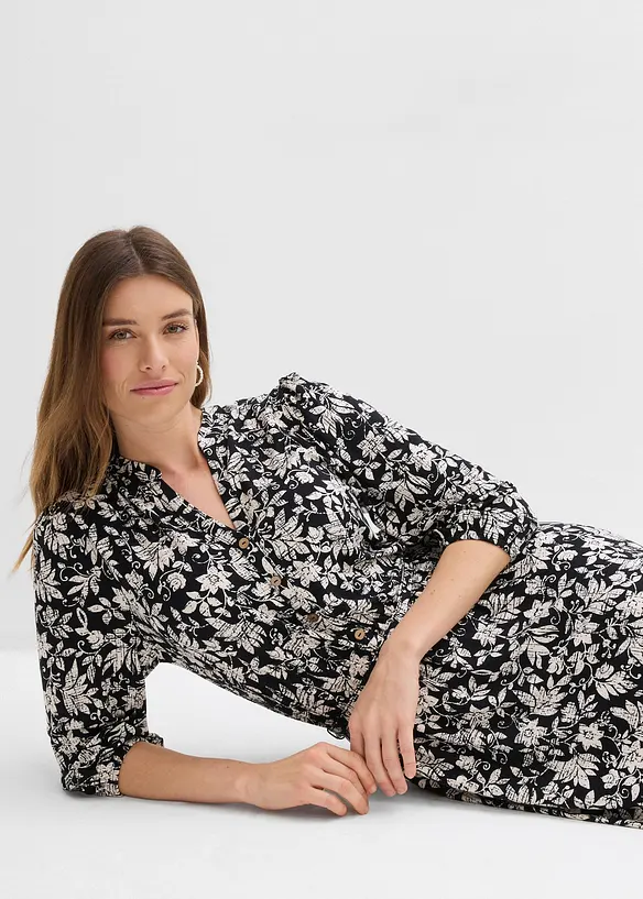 Jerseykl&auml;nning av viskosmix, bonprix