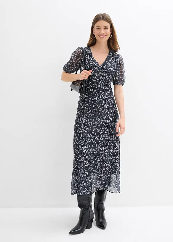 Jerseykl&auml;nning av tunn mesh, bonprix