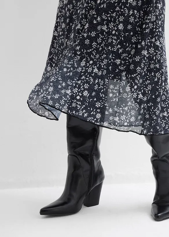 Jerseykl&auml;nning av tunn mesh, bonprix