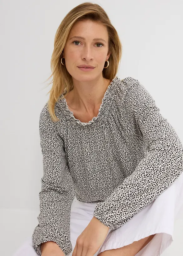 L&aring;ng&auml;rmad topp av viskosmix, bonprix