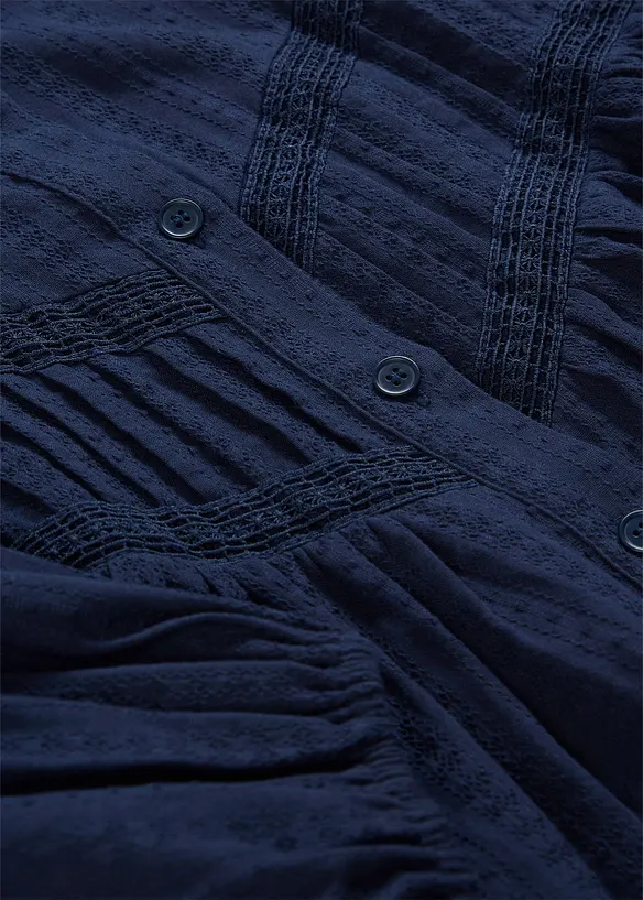 Bomullsblus med broderi, bonprix