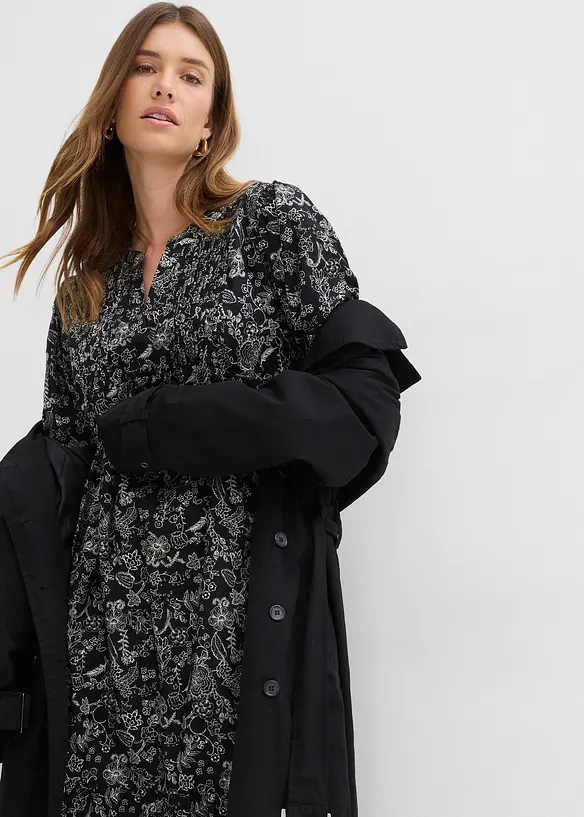 Mellanl&aring;ng kl&auml;nning i bomull, bonprix