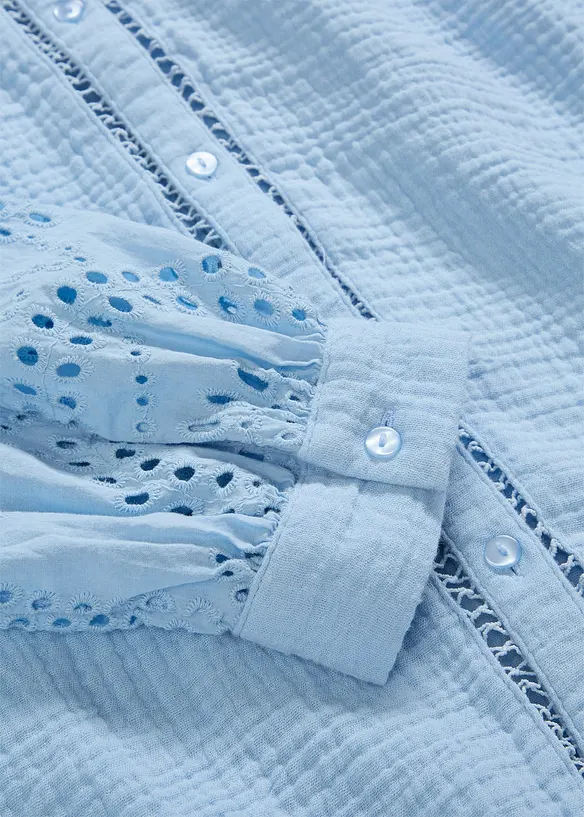 Blustunika av luftig musslin, bonprix