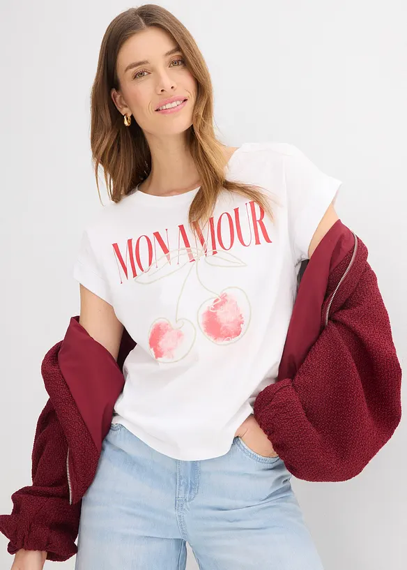 T-shirt av bomull, bonprix