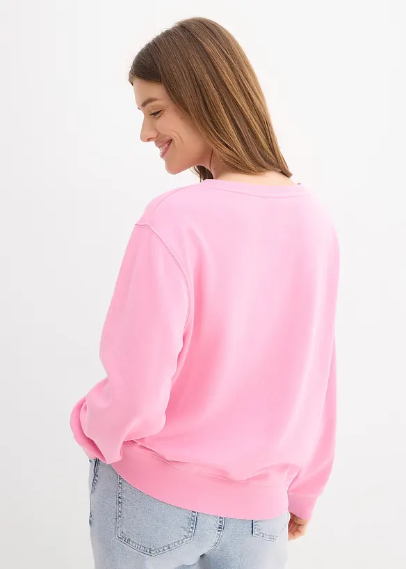 Sweatshirt i ren bomull, bonprix