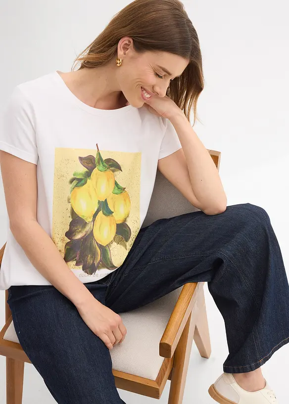 T-shirt i elastisk bomullsmix, bonprix