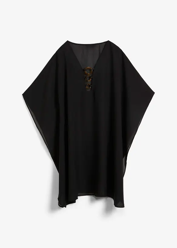 Strandtunika i tunn chiffong, bonprix