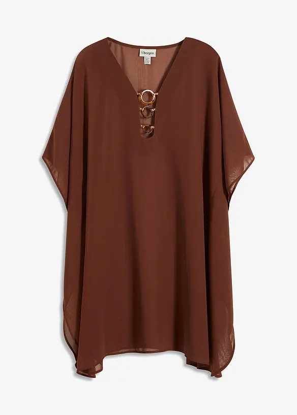 Strandtunika i tunn chiffong, bonprix